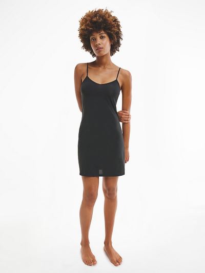 Calvin Klein Ruhák HU266993 | Calvin Klein Icon Slip Női Hálóing Fekete